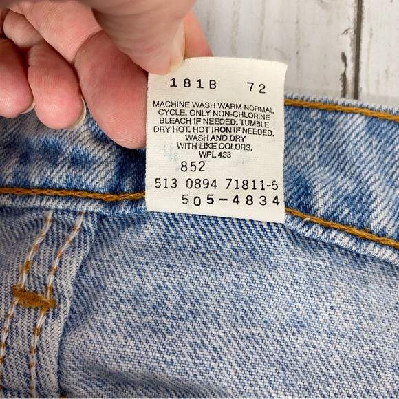 Levis 505 Men’s Jeans Size 36x30 (35x30) Regular Fit Straight Leg Vintage USA - Picture 9 of 9